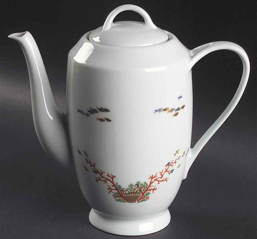 Mer De Corail Coffee Pot & Lid by Philippe Deshoulieres-1