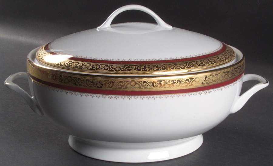 Marquis Red Tureen &  Lid by Philippe Deshoulieres-1