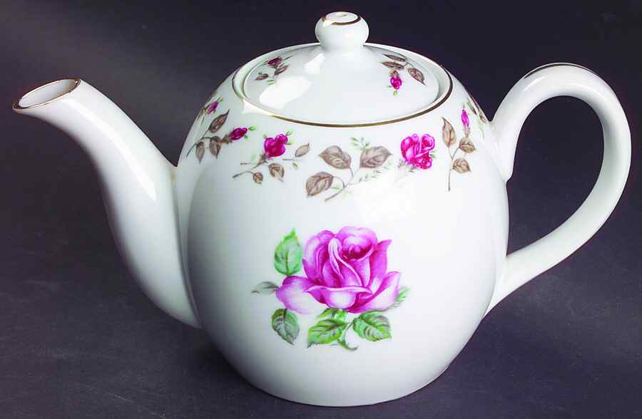 Moss Rose Teapot & Lid by Diamond (Japan)-1