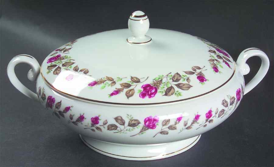 Moss Rose Round Covered Vegetable by Diamond (Japan)-1