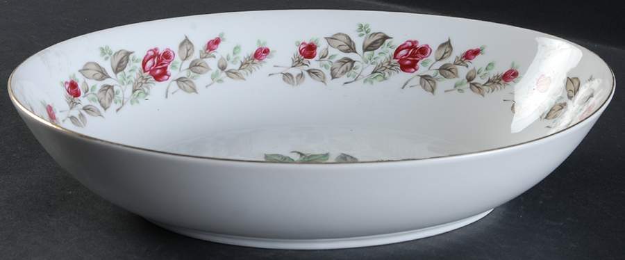 Moss Rose 10" Oval Vegetable Bowl by Diamond (Japan)-1