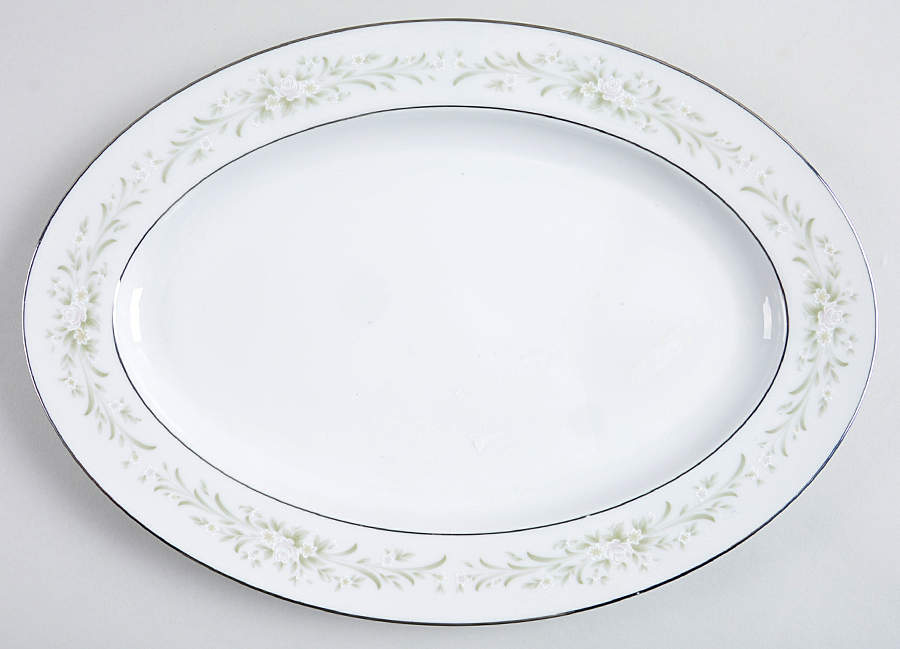 Larksong 14" Oval Serving Platter by Diamond Craft-1