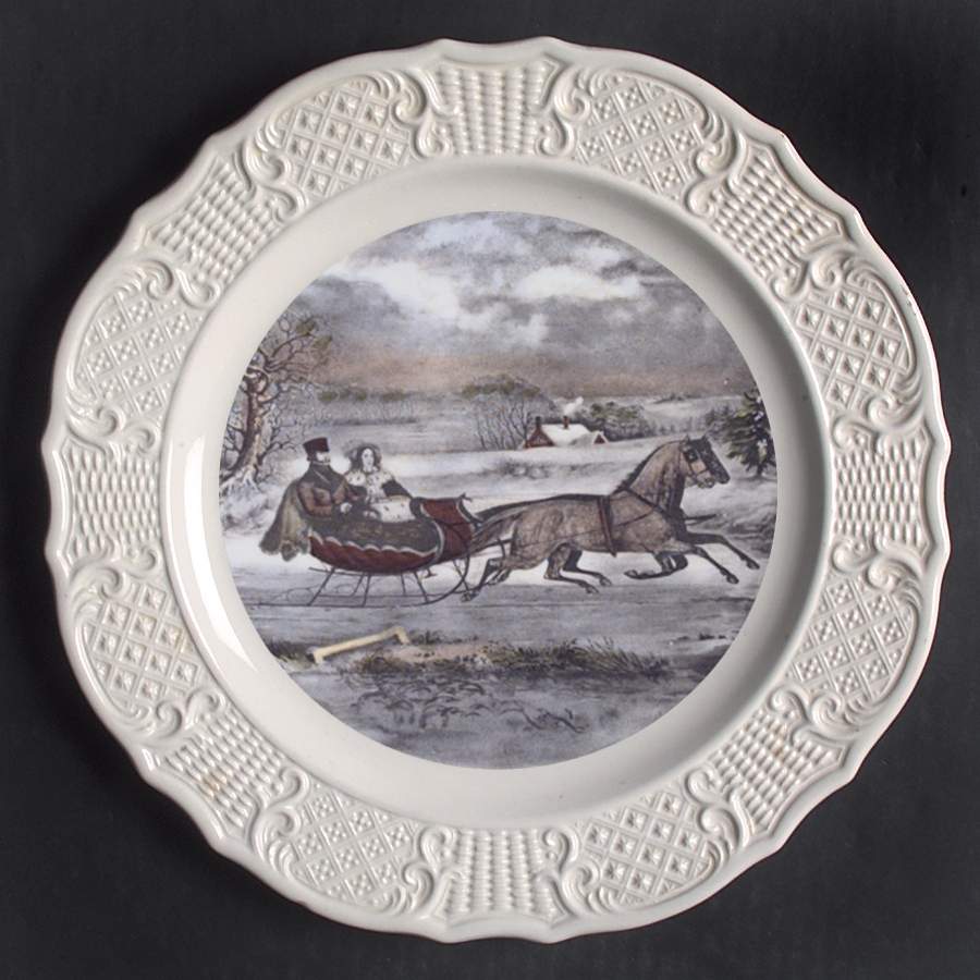 Currier & Ives Dinner Plate by Delano Studios-1