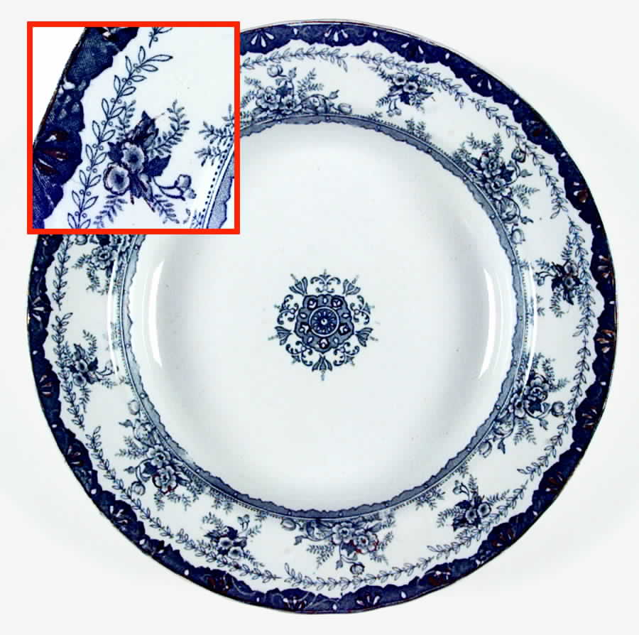 Alexandra Teal Green Rim Soup Bowl by Dunn Bennett-1