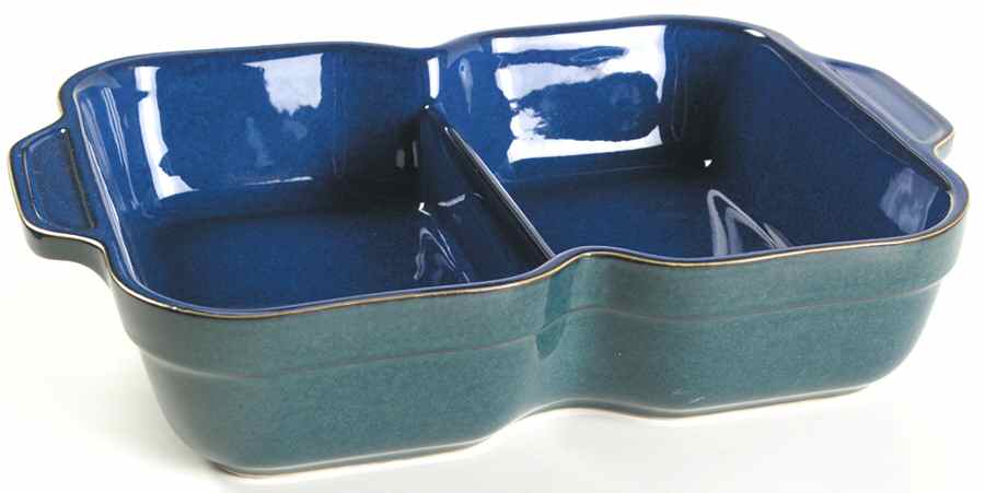 Metz Rectangular Divided Vegetable Bowl by Denby-Langley-1