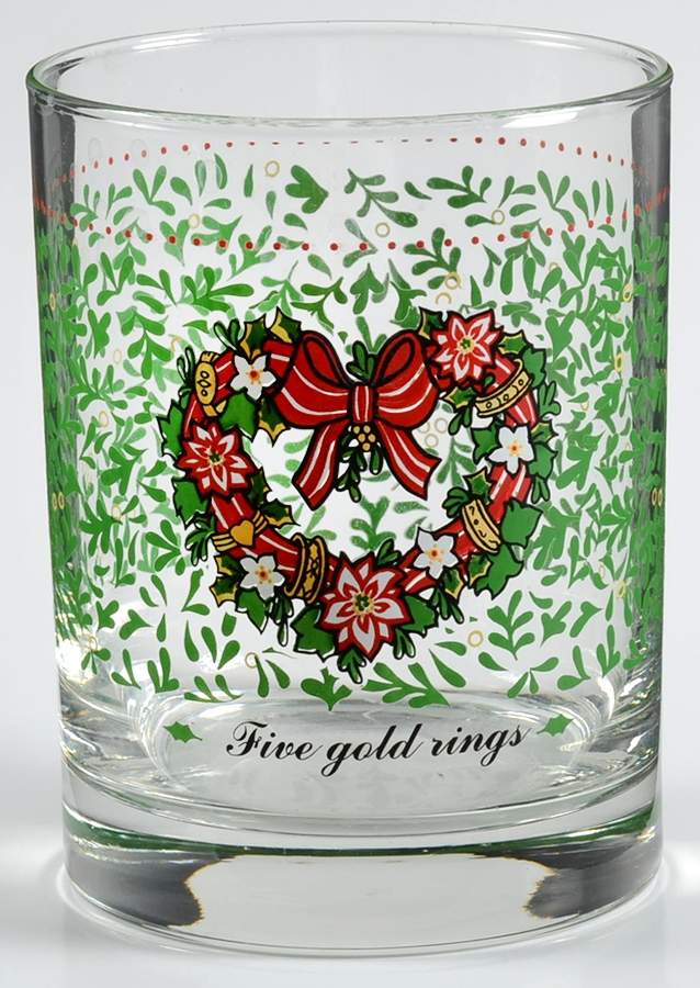 Twelve Days of Christmas 12 Oz Glassware Tumbler by Domestications-1