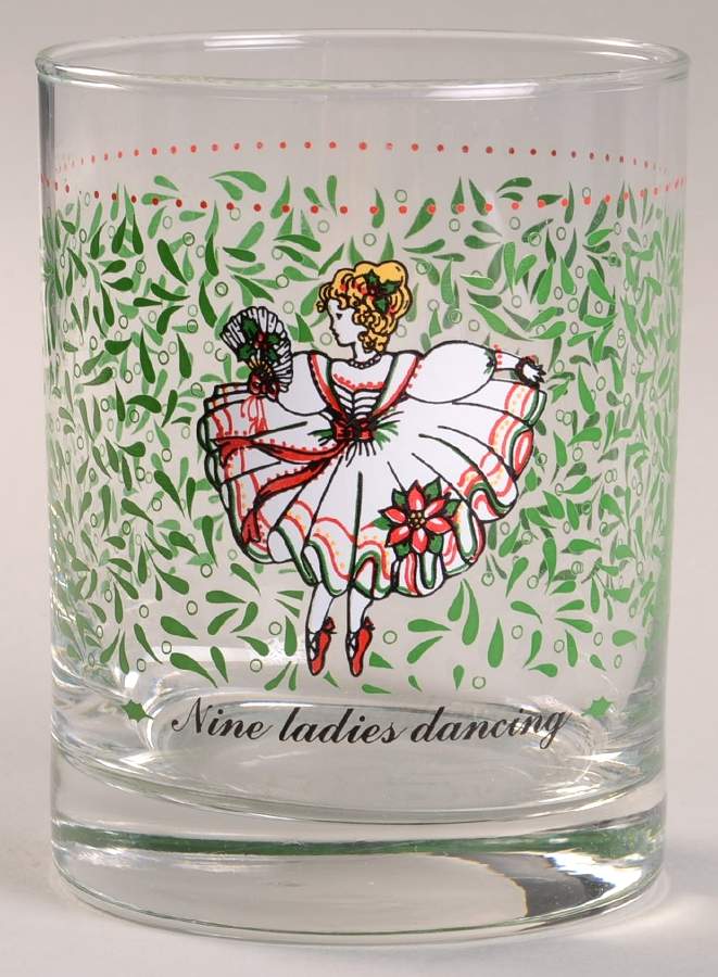 Twelve Days of Christmas 12 Oz Glassware Tumbler by Domestications-1
