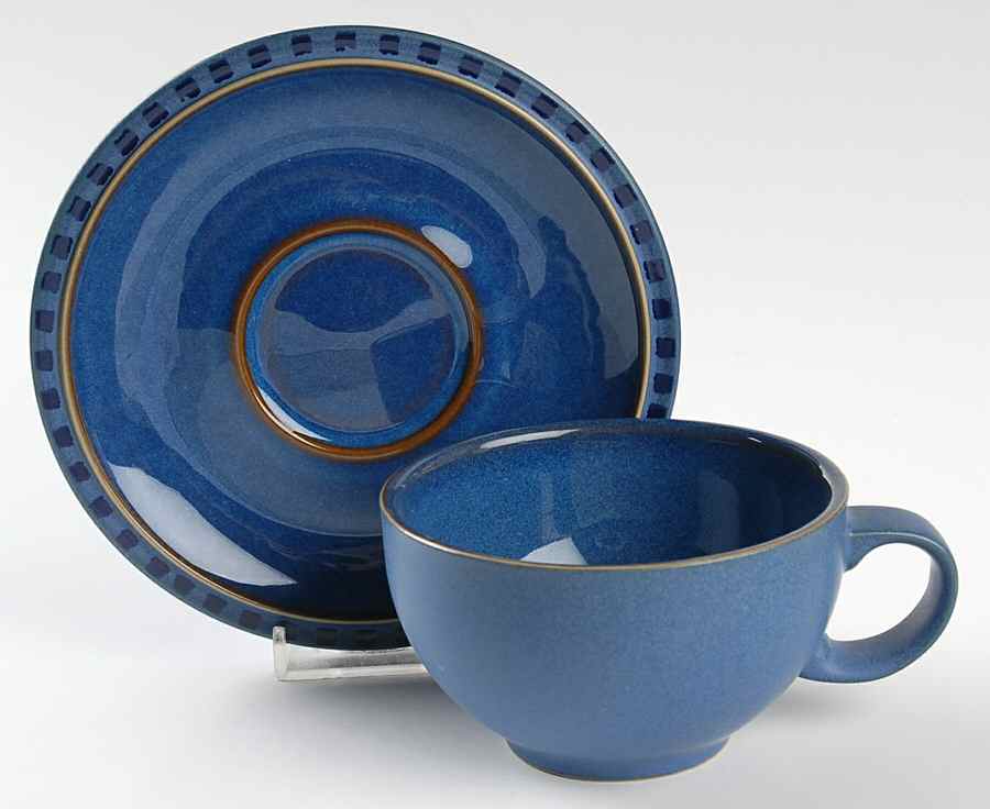 Reflex Flat Cup & Saucer Set by Denby-Langley-1
