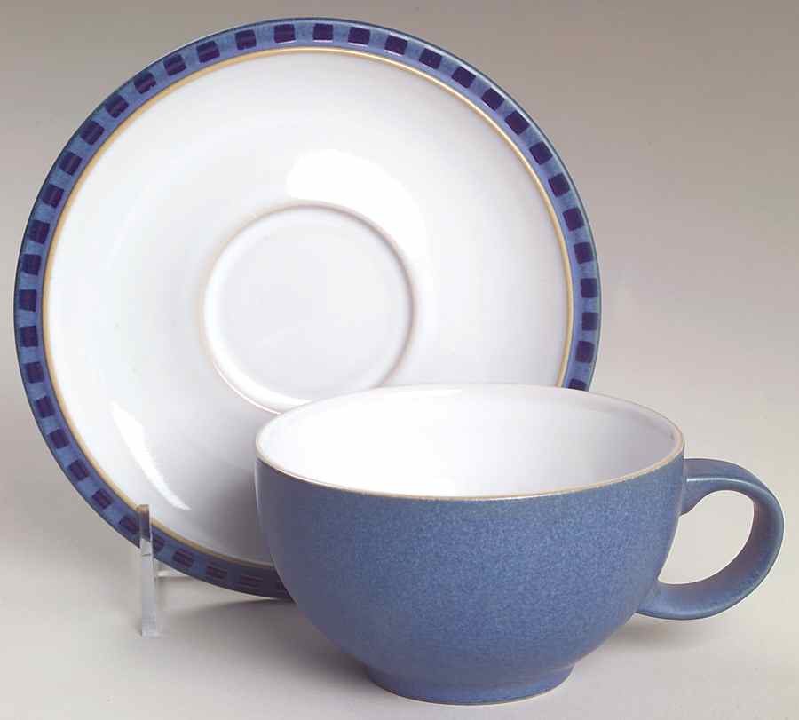Reflex Flat Cup & Saucer Set by Denby-Langley-1