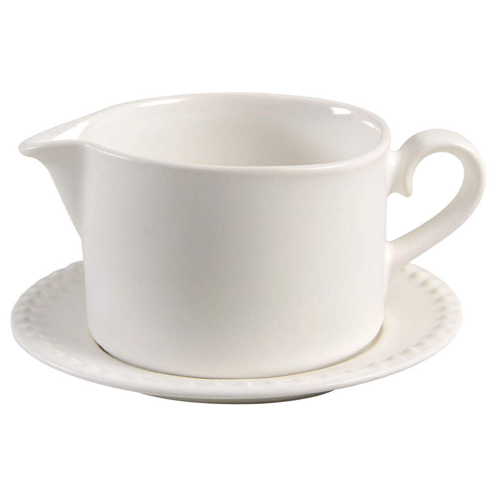 Rondure Rice Gravy Boat & Underplate by Dansk-1