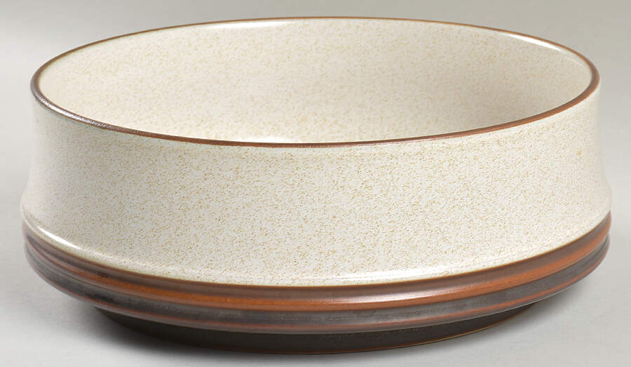 Potter's Wheel Parchment 9" Round Vegetable Bowl by Denby-Langley-1