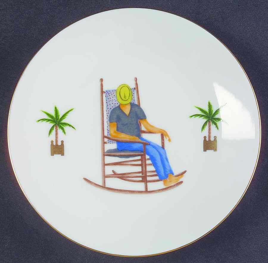 Caraibes Tropical Island Bread & Butter Plate by Philippe Deshoulieres-1