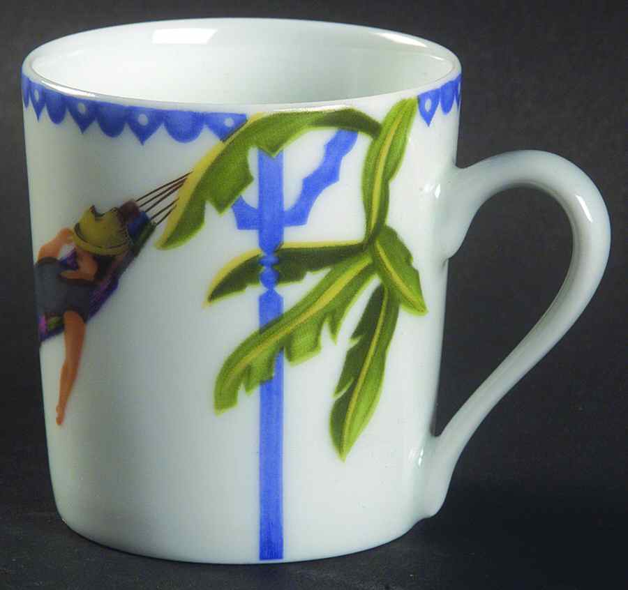 Caraibes Tropical Island Flat Demitasse Cup by Philippe Deshoulieres-1