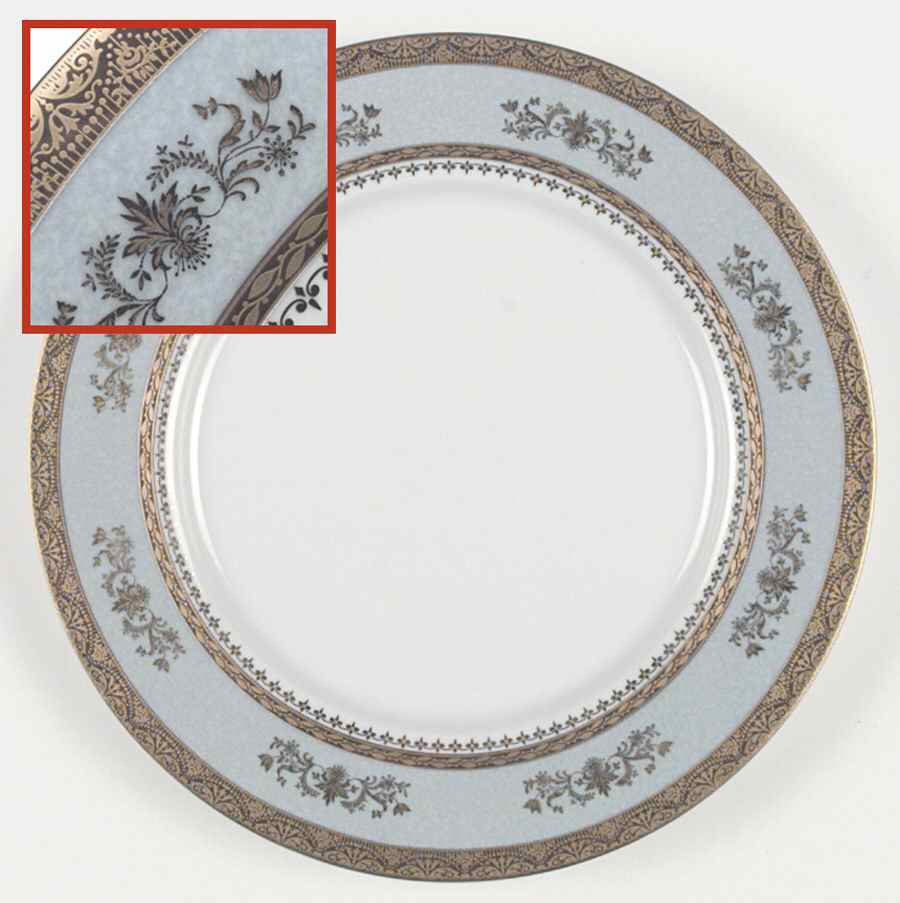 Orsay Powder Blue Dinner Plate by Philippe Deshoulieres-1