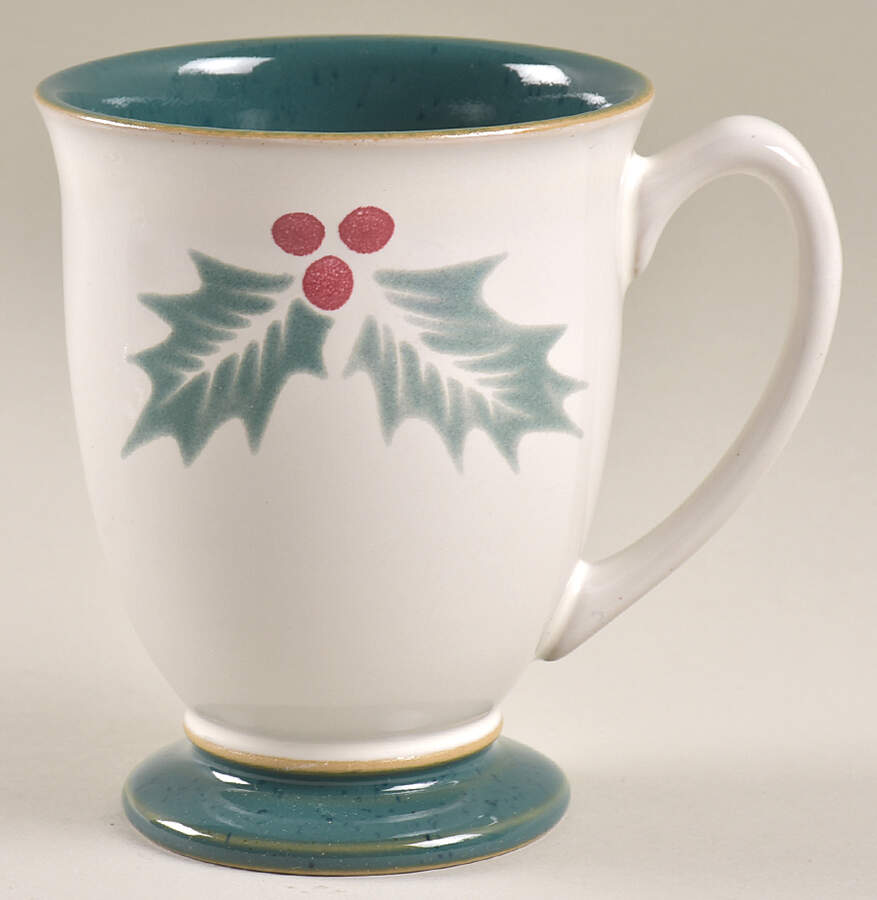 Harlequin Holly Green Footed Mug by Denby-Langley-1
