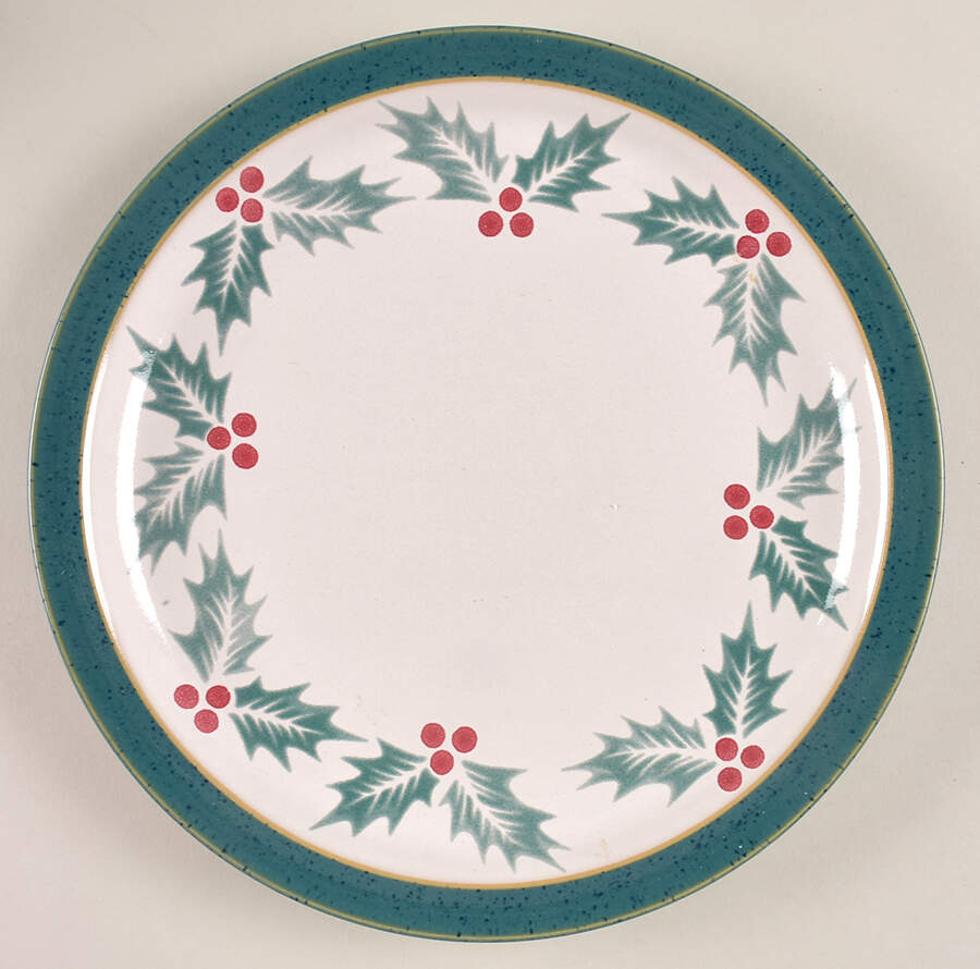 Harlequin Holly Green Dinner Plate by Denby-Langley-1