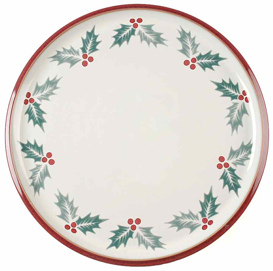 Harlequin Holly Red 13" Chop Plate (Round Platter) by Denby-Langley-1