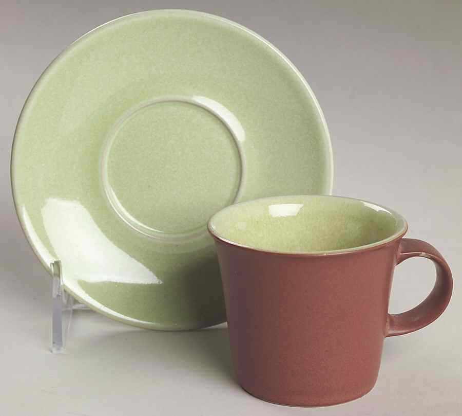 Juice Apple Flat Demitasse Cup & Saucer Set by Denby-Langley-1