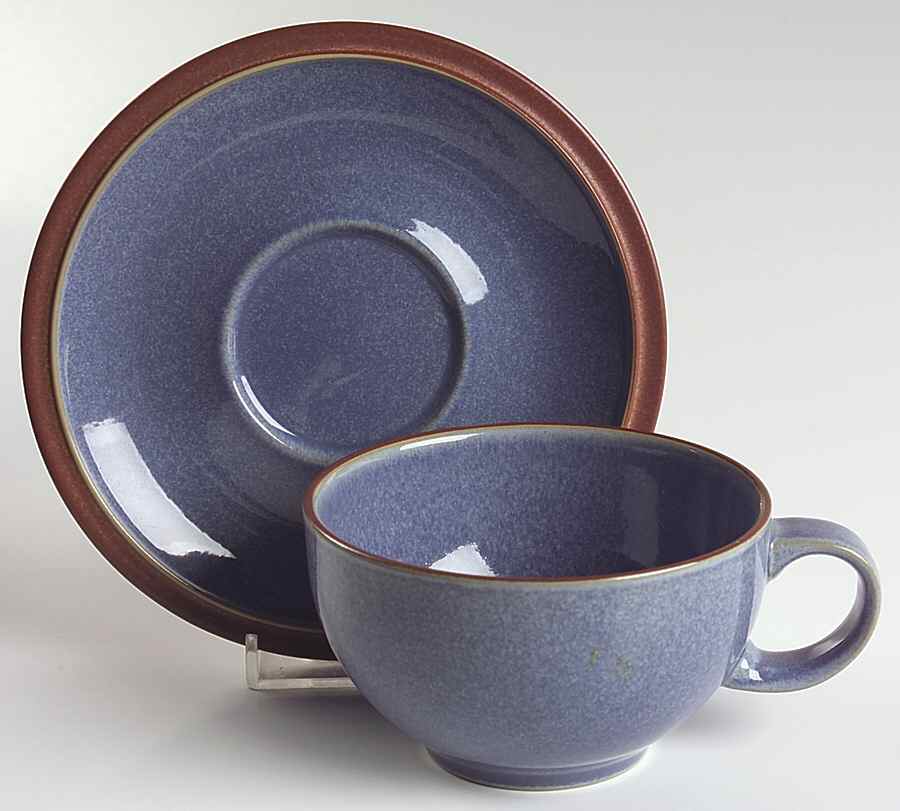 Juice Berry Flat Cup & Saucer Set by Denby-Langley-1