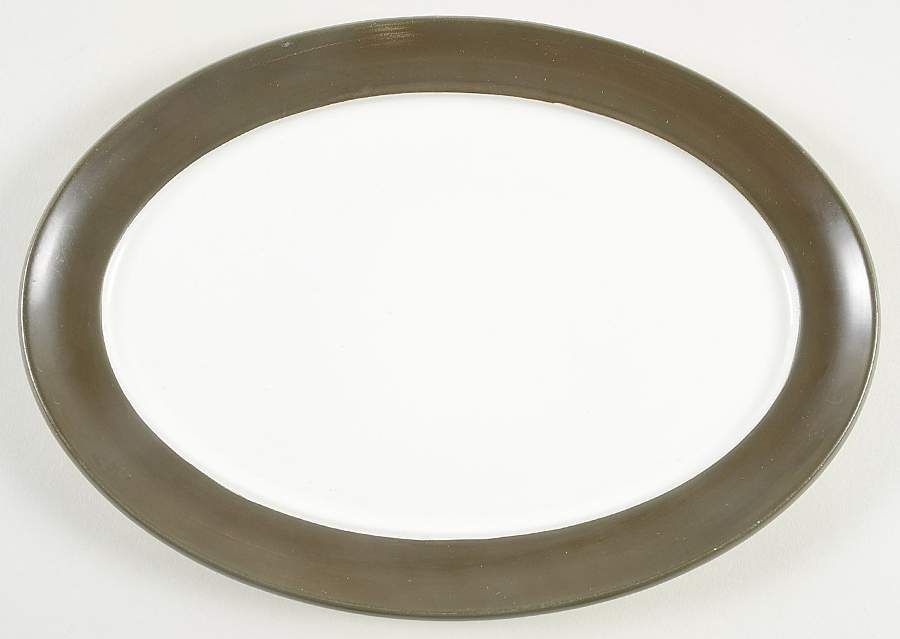 Chevron 11" Oval Serving Platter by Denby-Langley-1