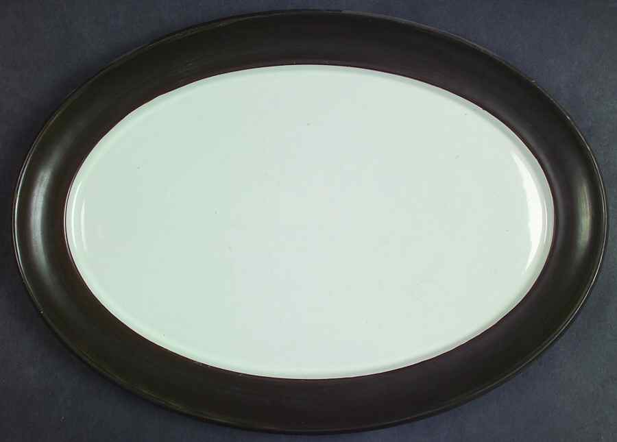 Chevron 12" Oval Serving Platter by Denby-Langley-1