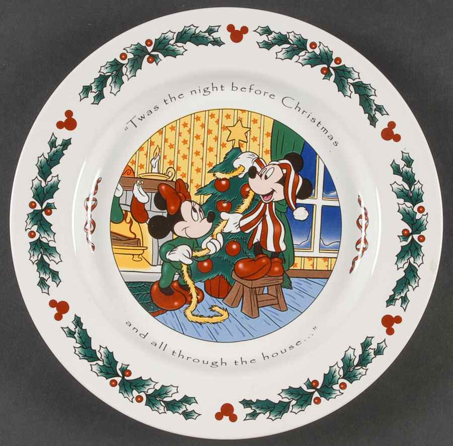Twas The Night Before Christmas Luncheon Plate by Disney-1