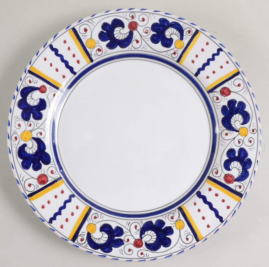 Blue Rooster Salad Plate by Deruta (Italy)-1
