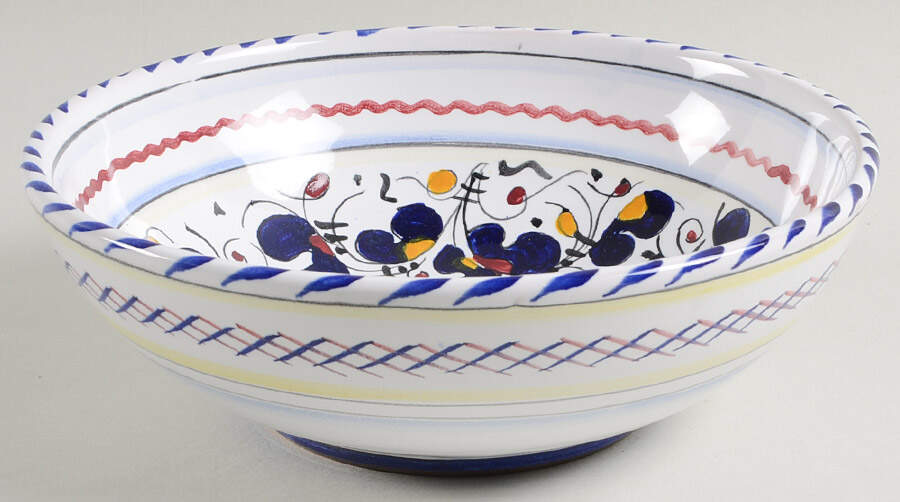 Blue Rooster 8" Individual Pasta Bowl by Deruta (Italy)-1