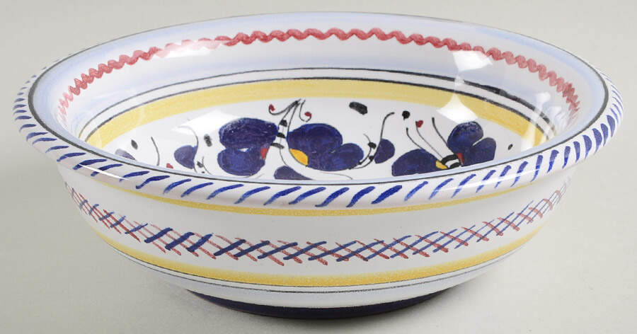 Blue Rooster Coupe Cereal Bowl by Deruta (Italy)-1