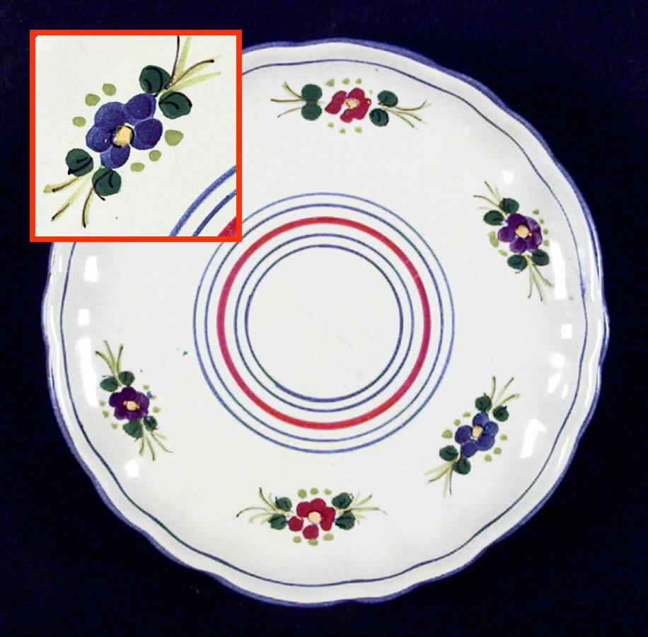 Garofano Bread & Butter Plate by Deruta (Italy)-1
