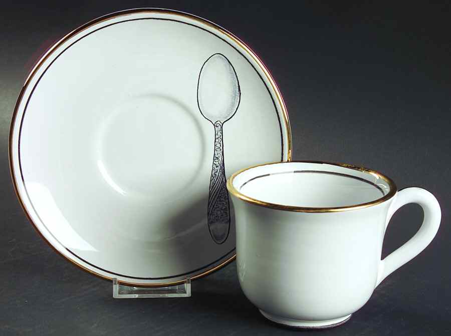 Posata Flat Cup & Saucer Set by Deruta (Italy)-1