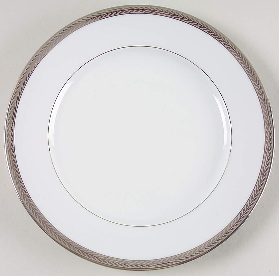Laurel Platinum Dessert/Pie Plate by Philippe Deshoulieres-1