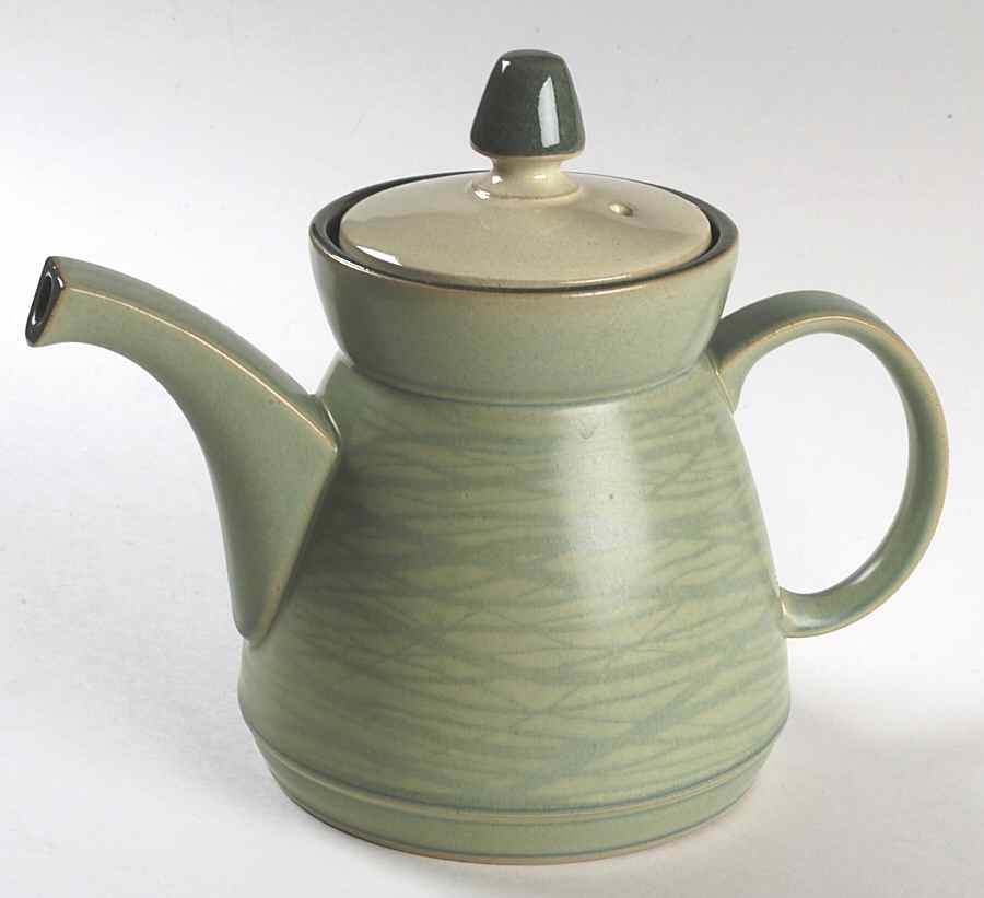 Calm (Dark Green & Matte) Teapot & Lid by Denby-Langley-1