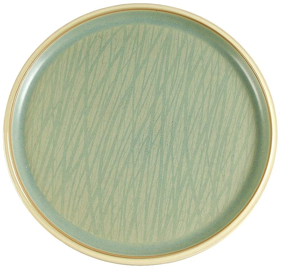 Calm (Dark Green & Matte) 13" Chop Plate (Round Platter) by Denby-Langley-1