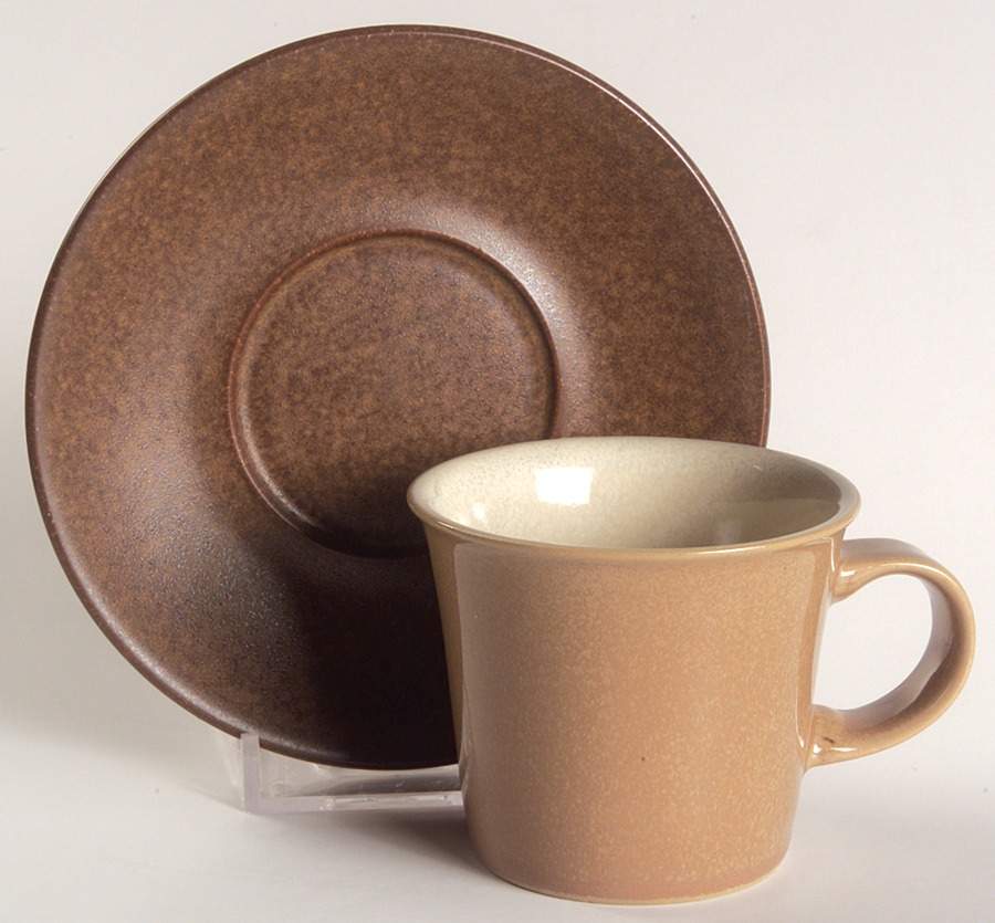 Energy Cinnamon Flat Demitasse Cup & Saucer Set by Denby-Langley-1