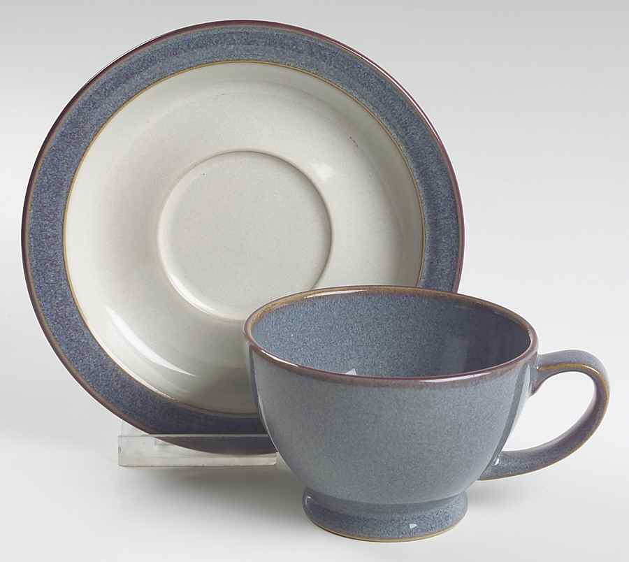 Storm Footed Cup & Saucer Set by Denby-Langley-1