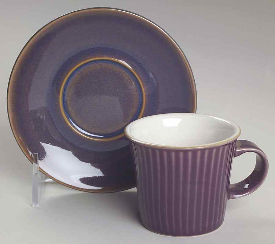 Storm Flat Demitasse Cup & Saucer Set by Denby-Langley-1