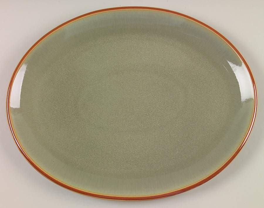 Fire (No Swirl Design) 14" Oval Serving Platter by Denby-Langley-1