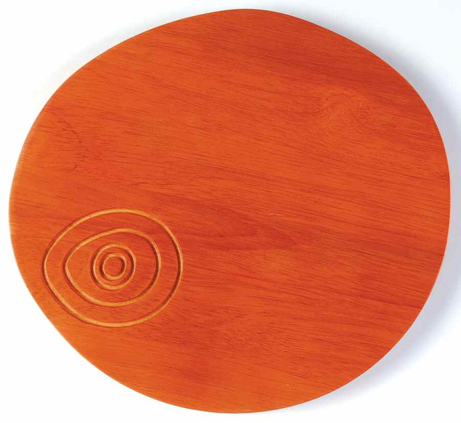 Fire (No Swirl Design) Oval Wood Trivet by Denby-Langley-1