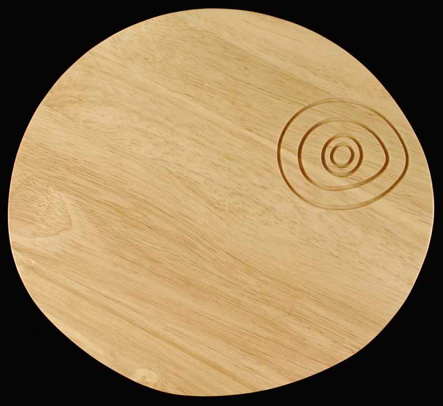 Fire (No Swirl Design) Oval Wood Trivet by Denby-Langley-1