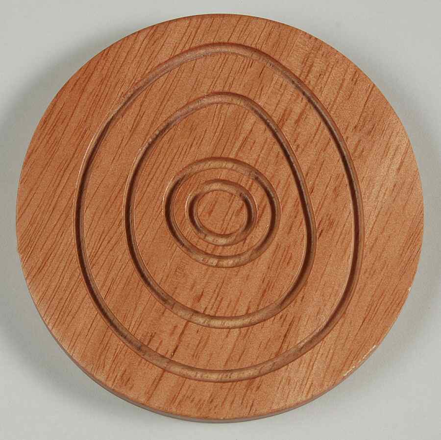 Fire (No Swirl Design) Wood Coaster by Denby-Langley-1