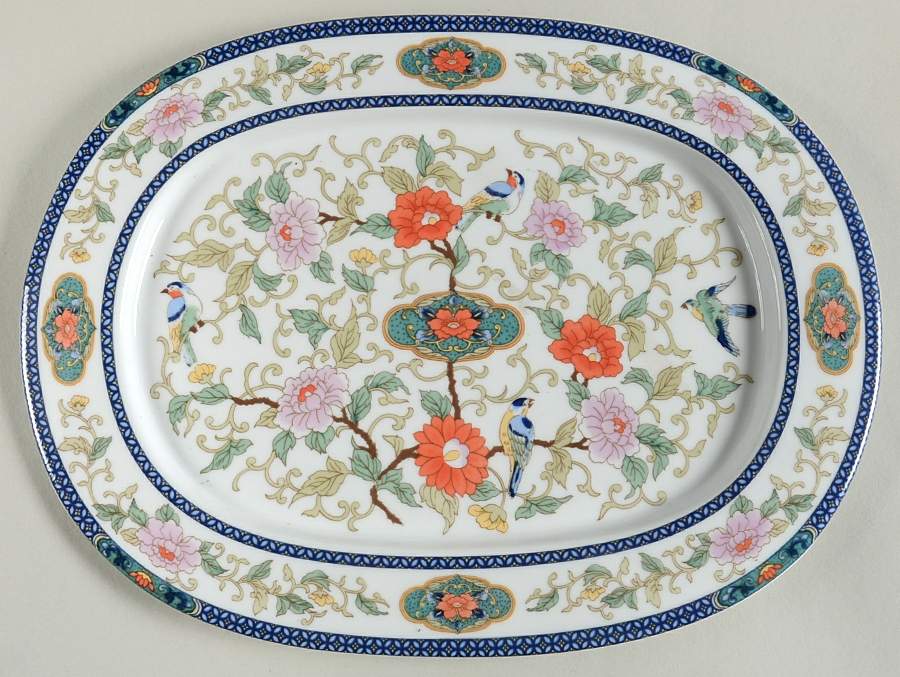Ming 12" Oval Serving Platter by Distinctive Settings-1