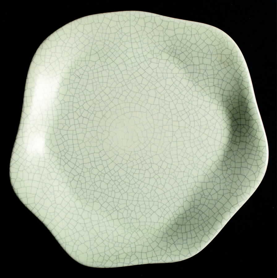 Cracklewave Cream (Scalloped) Salad Plate by Dan Levy-1