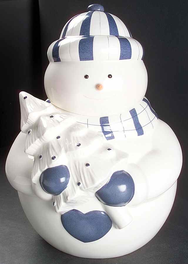 Bistro Christmas Figural Cookie Jar & Lid by Dansk-1