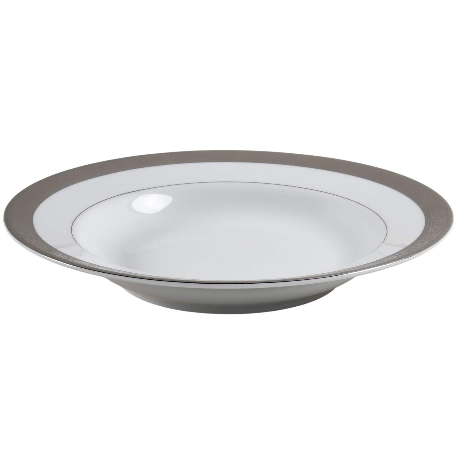 Trianon Platinum 10" Individual Pasta Bowl by Philippe Deshoulieres-1