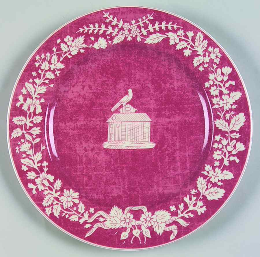 Crespieres Pink Salad/Dessert Plate by Philippe Deshoulieres-1