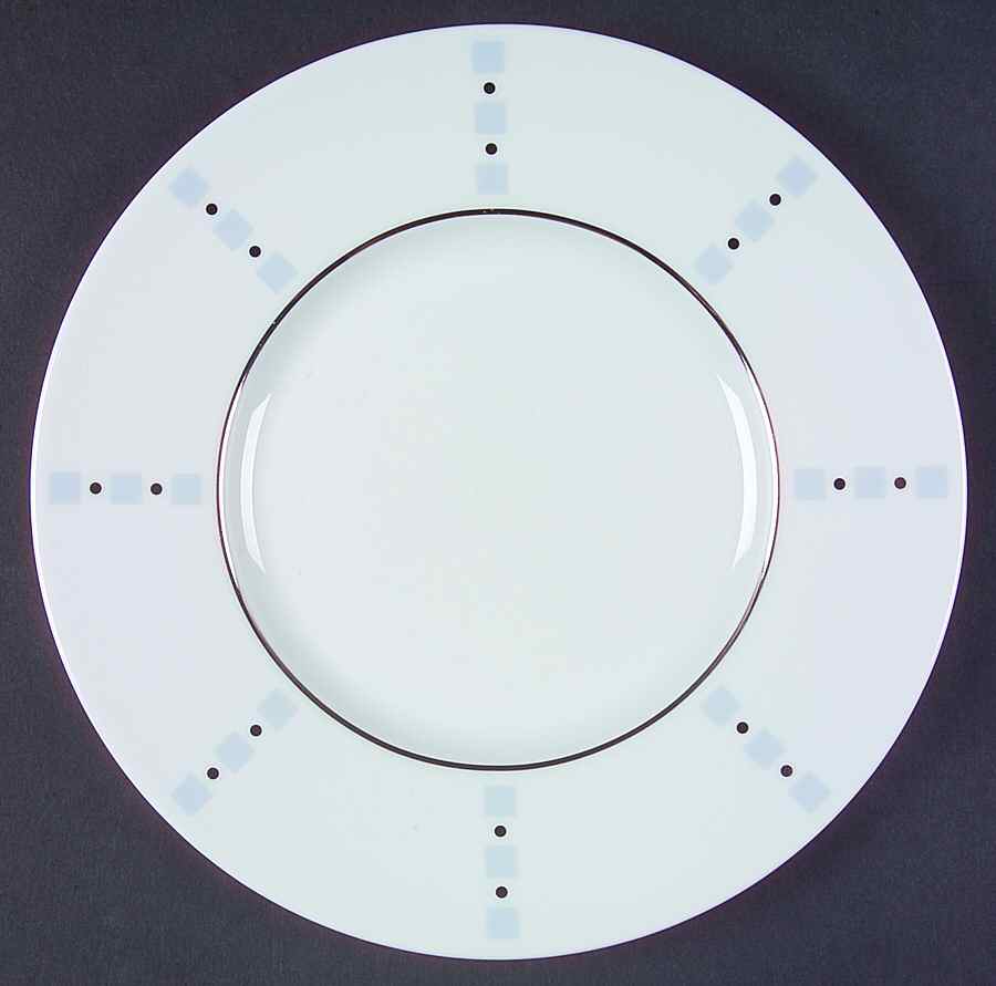 Baltik White & Blue Salad/Dessert Plate by Philippe Deshoulieres-1