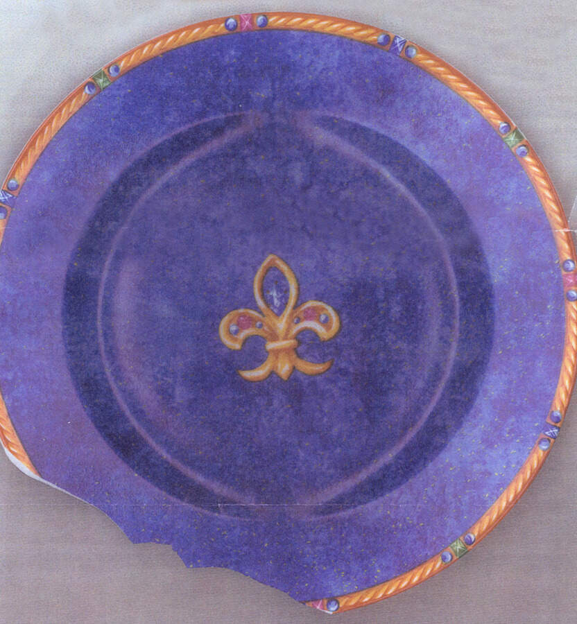 Fleur de Lis Dinner Plate by Philippe Deshoulieres-1
