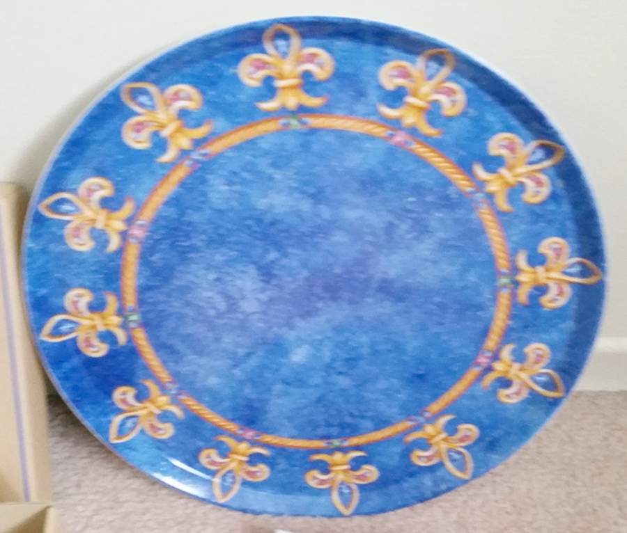 Fleur de Lis Cake Plate by Philippe Deshoulieres-1