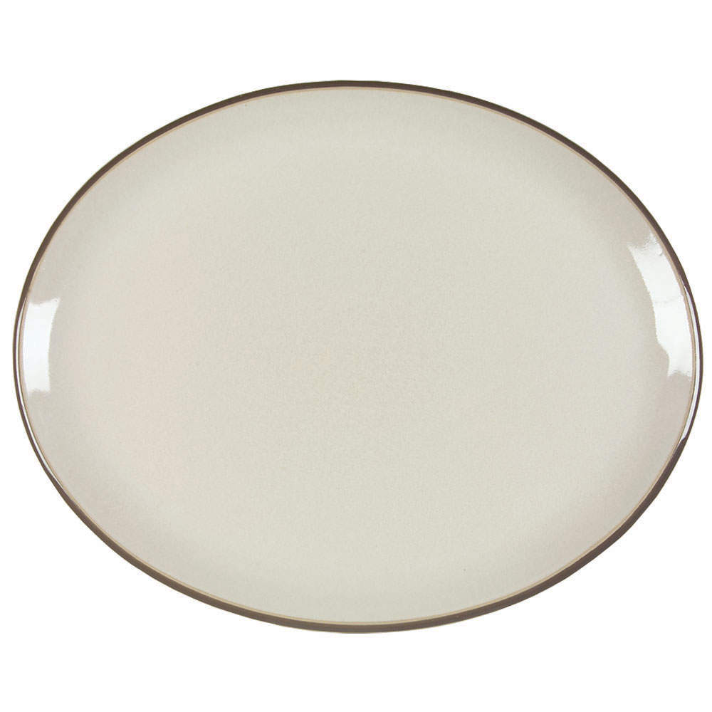 Smokestone 14" Oval Serving Platter by Denby-Langley-1
